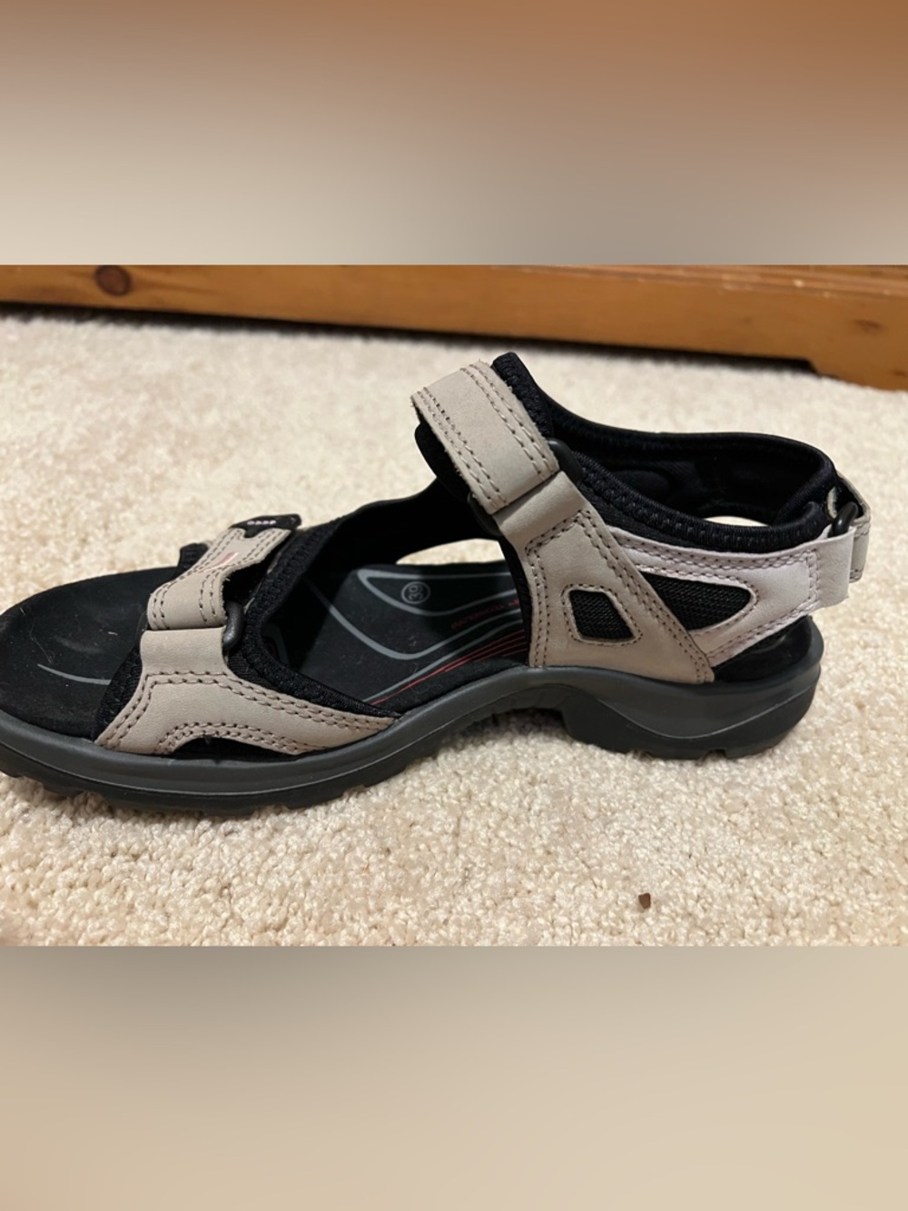 ECCO Offroad Nubuck sport sandals beige size 39 us 8.5 women’s EUC - Picture 6 of 8